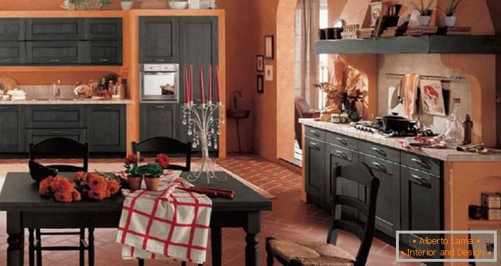 Основною вимогою сільського стилю є функціональність кухонного простору. 