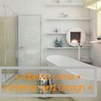 Дизайн ванної кімнати в білому кольорі