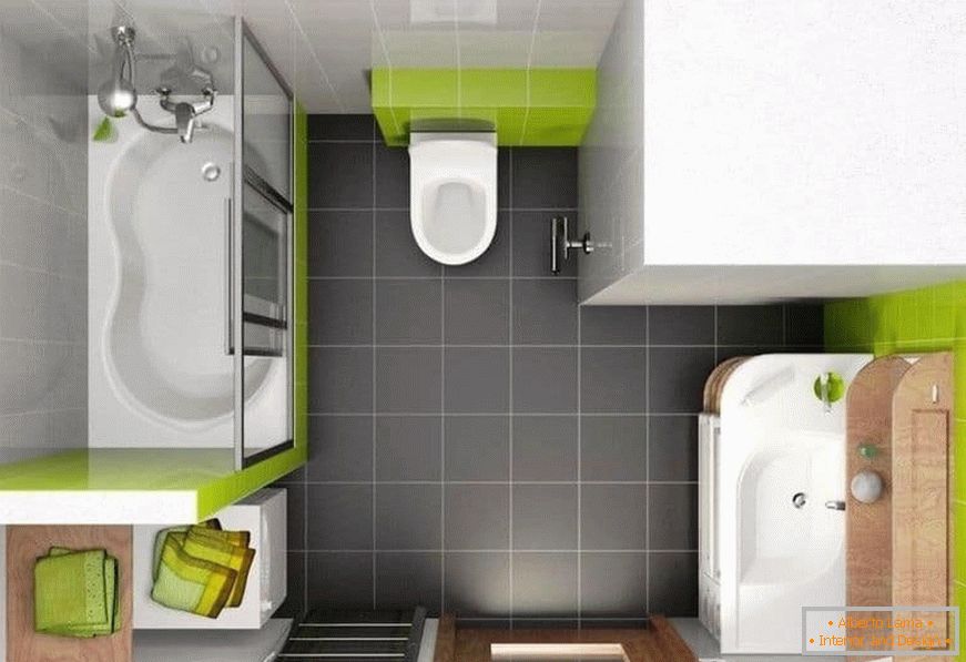 Дизайн-проект ванної поєднаної з туалетом