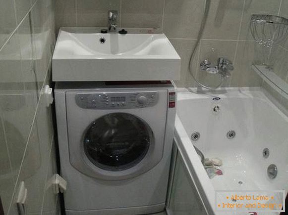 дизайн ванної з пральною машиною, фото 1