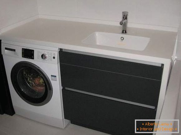 дизайн ванної кімнати з пральною машиною, фото 12