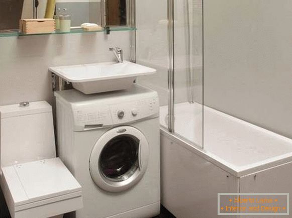 пральна машина у ванній кімнаті дизайн, фото 4