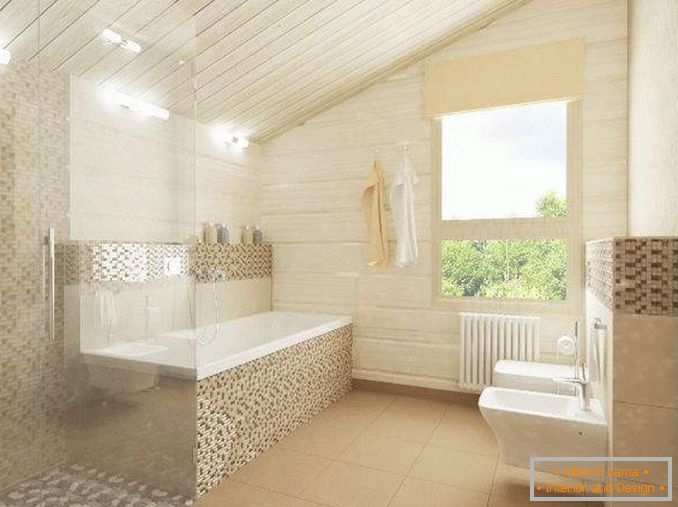 Інтер'єр невеликого приватного будинку - дизайн ванної кімнати