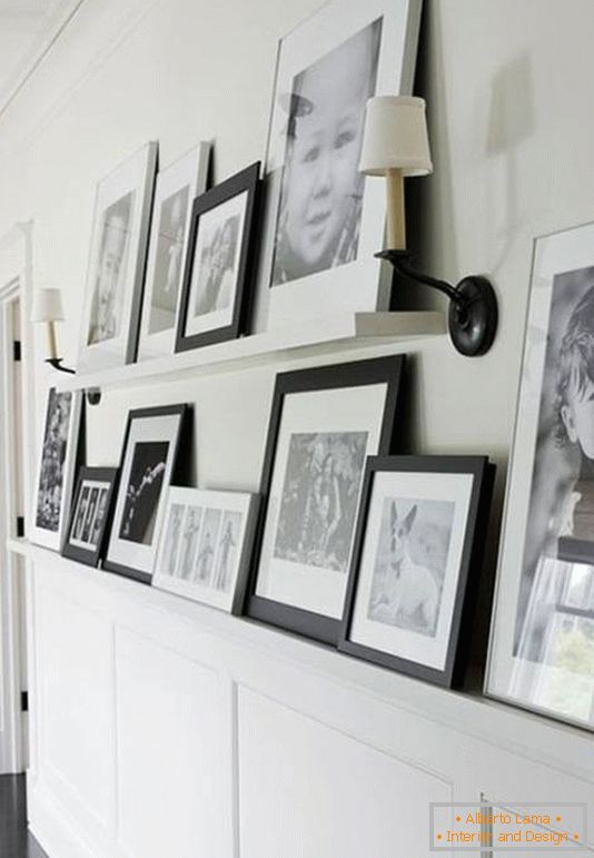Чорно-білі фотографії в дизайні коридору