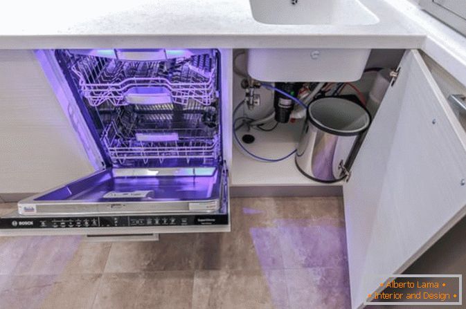 Сучасна вбудована посудомийна машина
