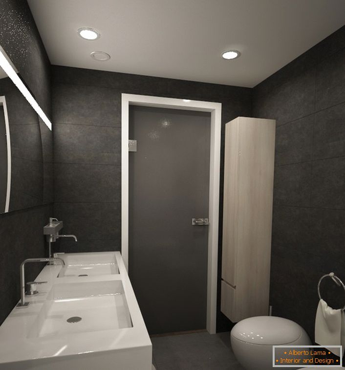 Сірий дизайн ванної