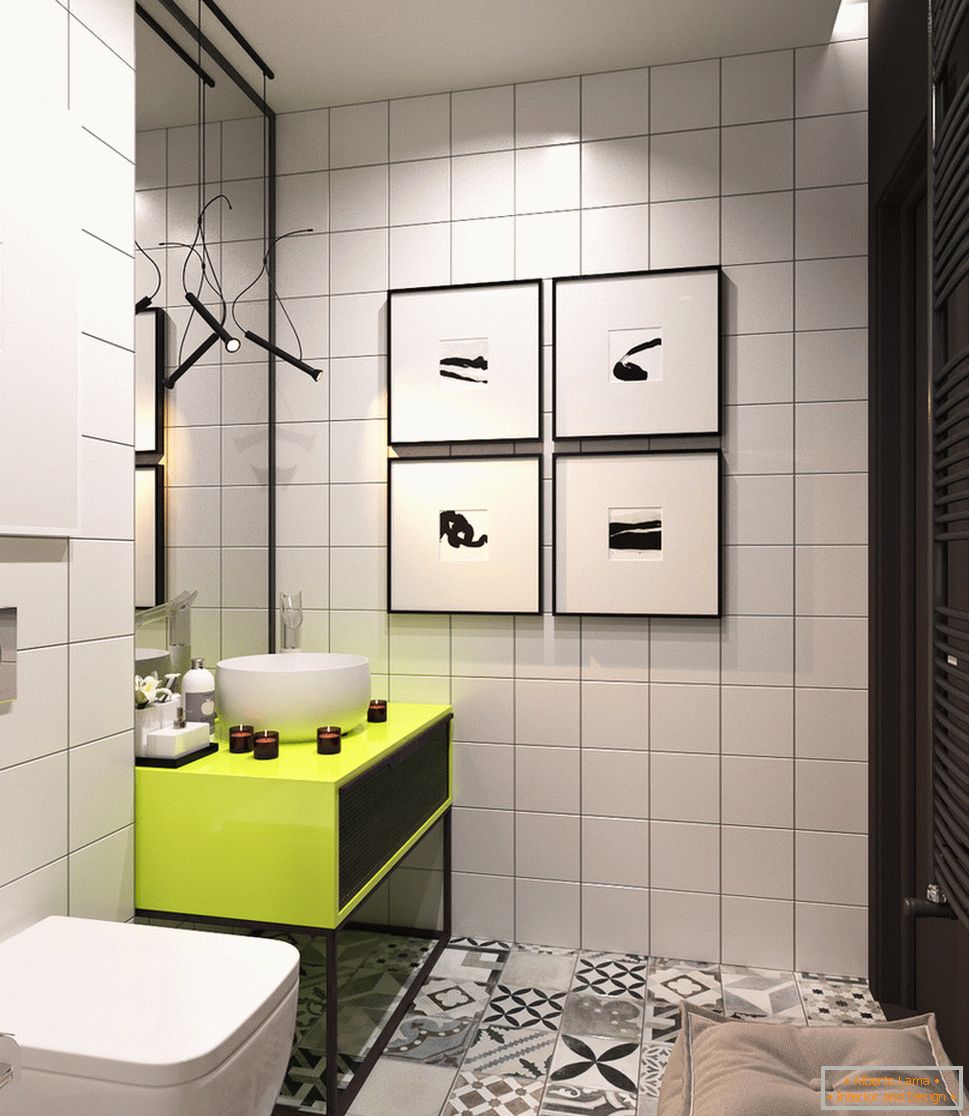 Яскравий дизайн ванної комнаты