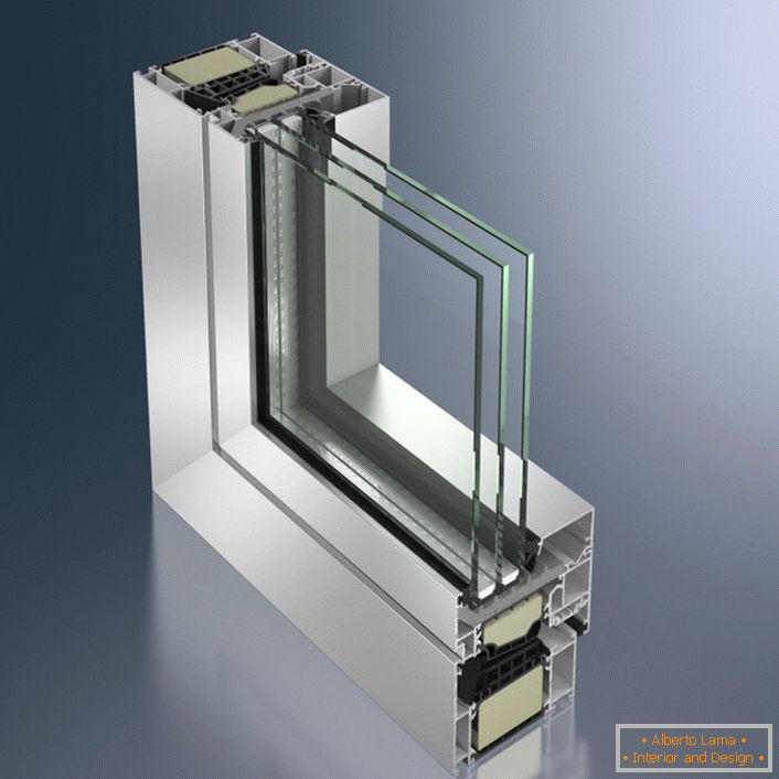 Профіль алюмінієвого вікнас термоизоляцией
