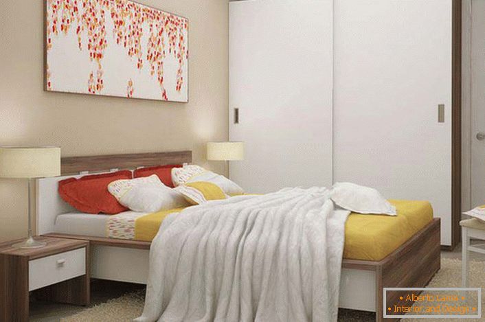 Лаконічна і функціональна модульна меблі - правильний вибір для малогабаритної спальні.
