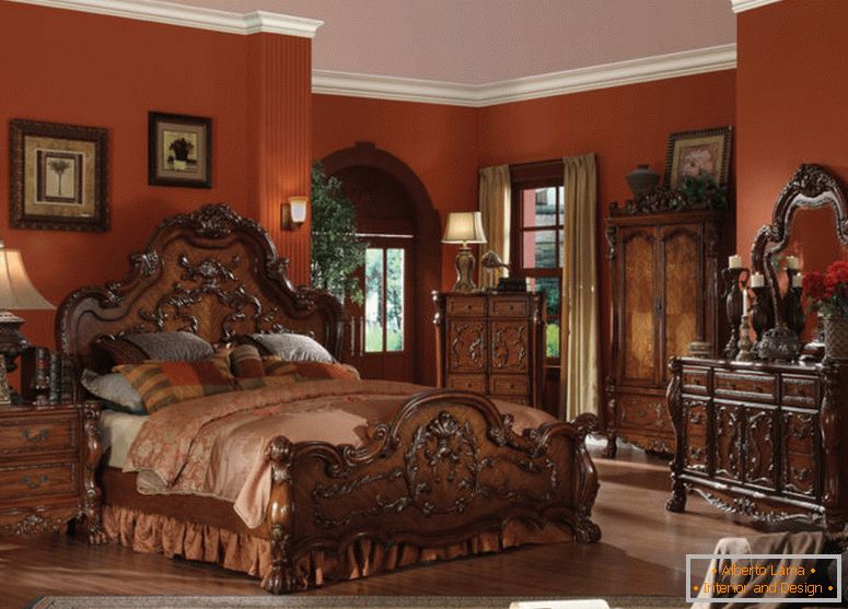 казкові-традиційні-спальні-прикраси-ідеї-з-дерев'яними меблями, в тому числі-кровать-також-комори-плюс-марнославство в унікальному стилі-знову-добре-освітлення-світильники-дизайн