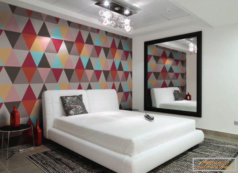 Дивовижні геометричні шпалери-дизайн-для-спальні