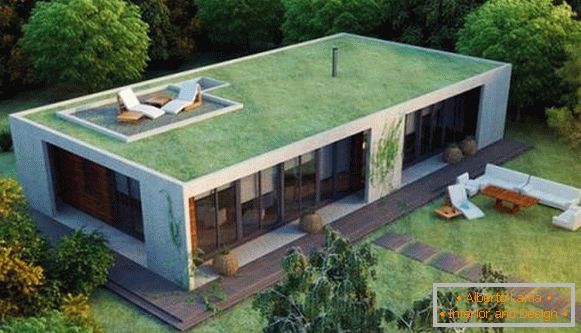проекти красивих одноповерхових будинків з еркером, фото 92