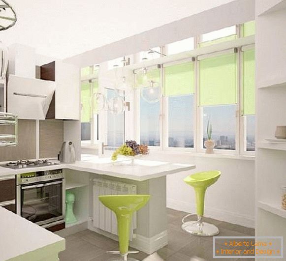 дизайн кухни с балконом 9 кв.м., фото 6