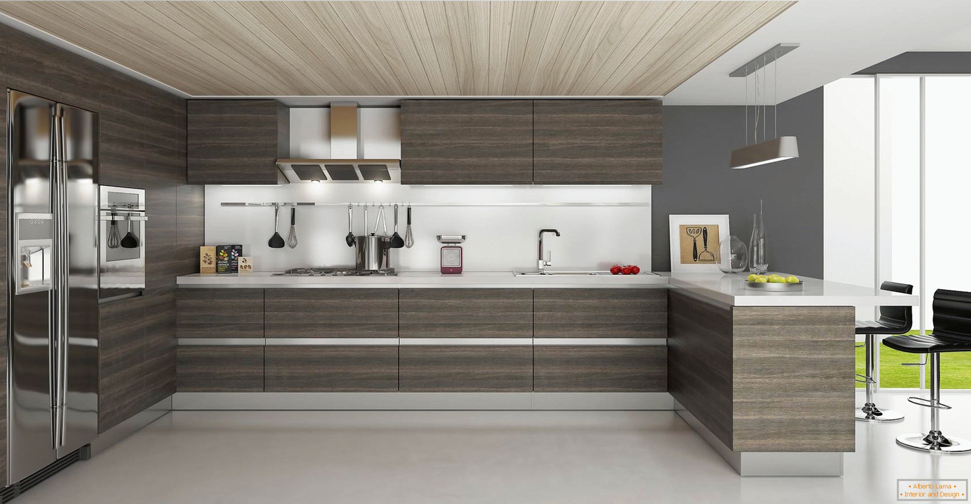 Кухонний гарнітур на кухне в стиле модерн