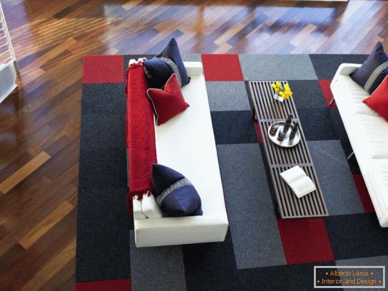 квадратна килимова плитка-вітальня