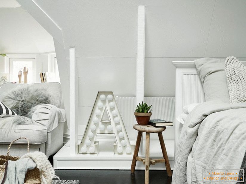 Спальна кімната будинку в Швеції