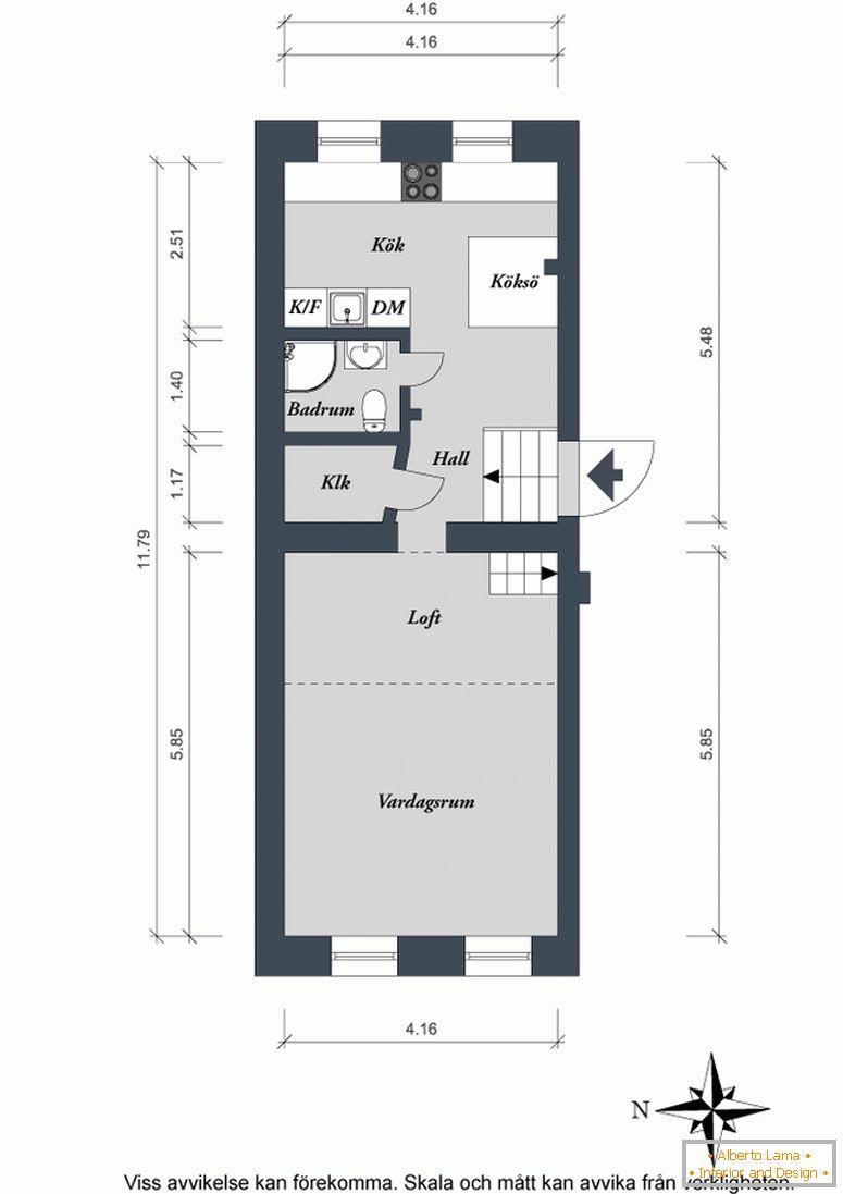 Схема проекту квартири в Стокгольмі