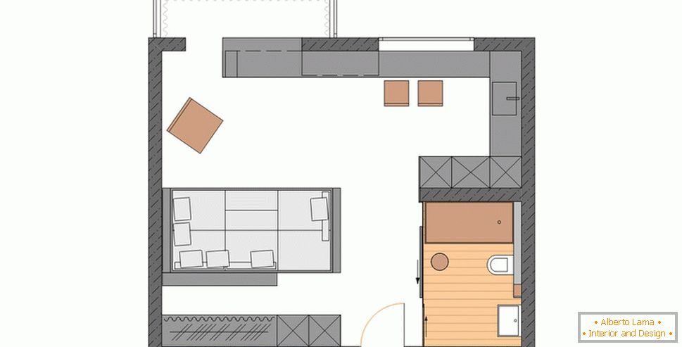 Планування квартири-студії