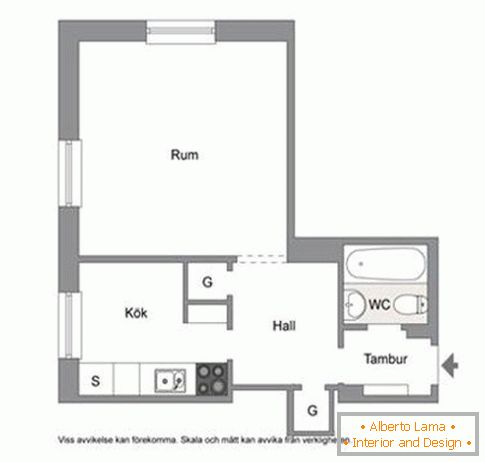 Схема планування невеликої квартири