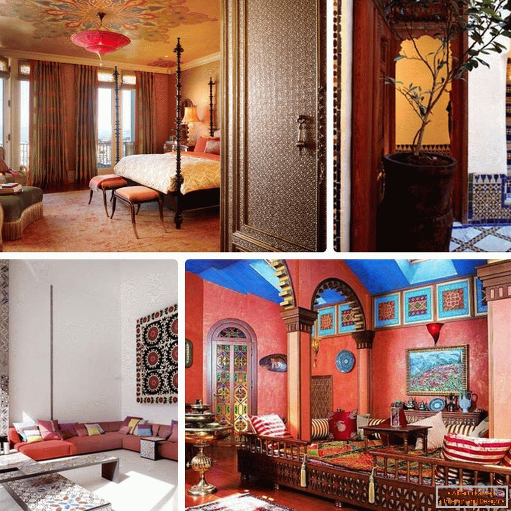 освітлення и мебель для марокканского интерьера