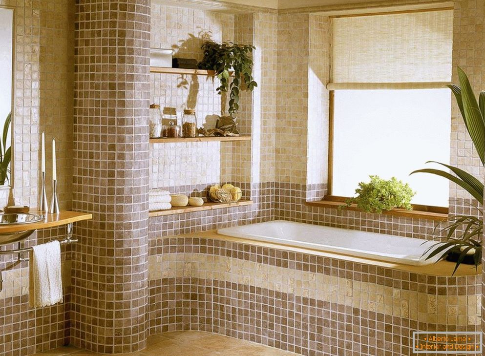 Мозаїка в інтер'єрі ванної