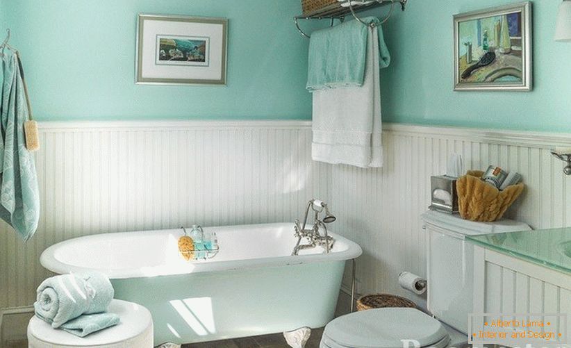 Декор і оформлення ванної кімнати з м'ятним відтінком