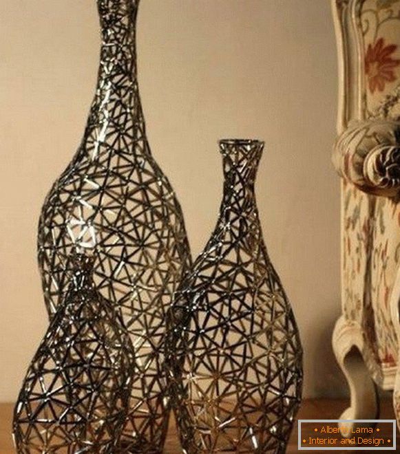 Декоративні плетені вази