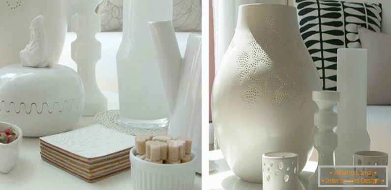 Декоративні елементи в білому кольорі