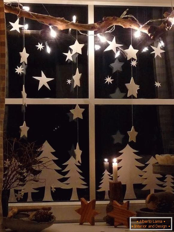 новорічна гірлянда на вікно, фото 47