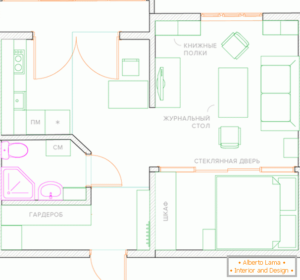 Планування двокімнатної квартири