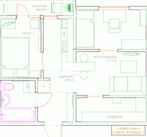 Планування трикімнатної квартири