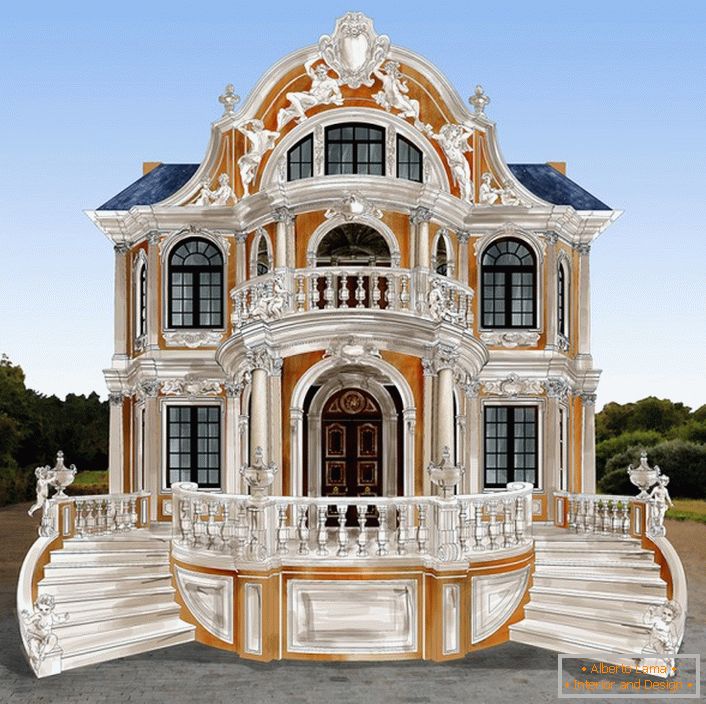 Розкішний проект будинку в стилі бароко.
