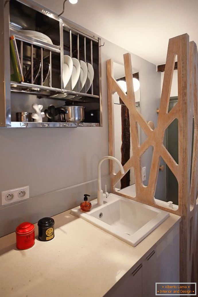 Кухня стильною невеликої квартири-студії