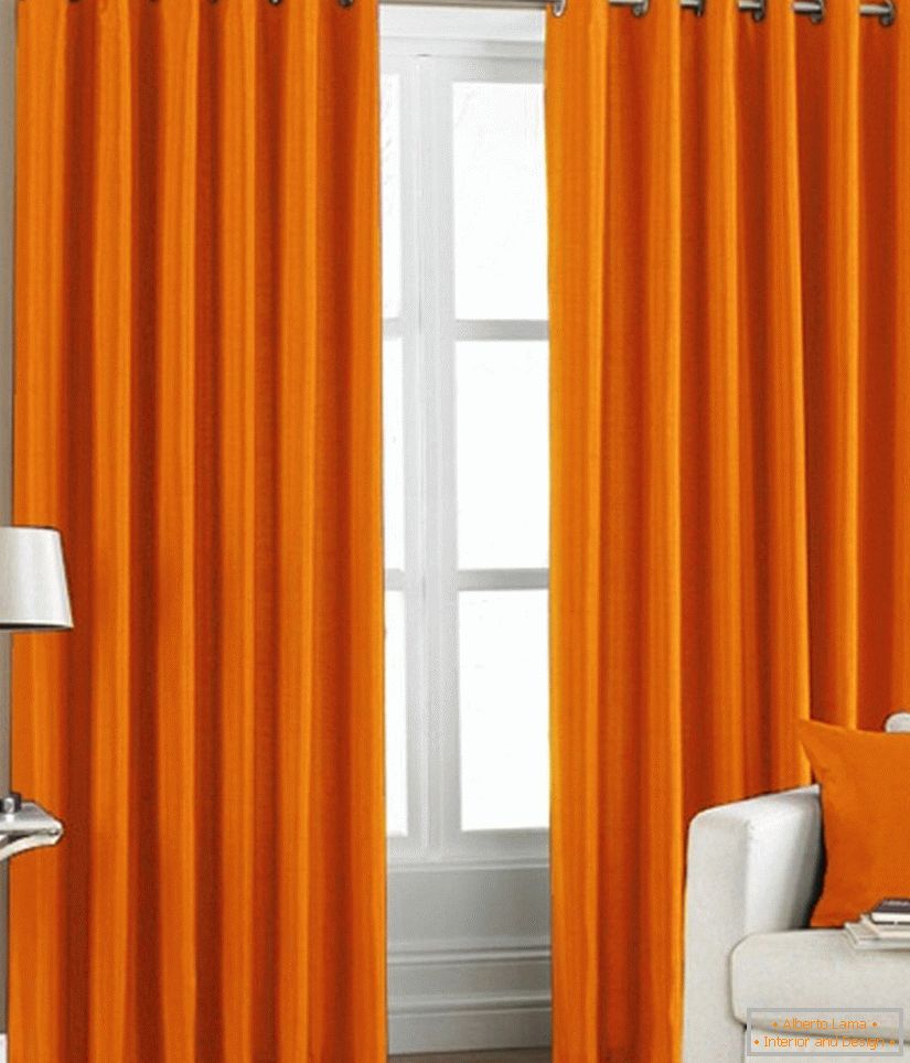 помаранчеві штори
