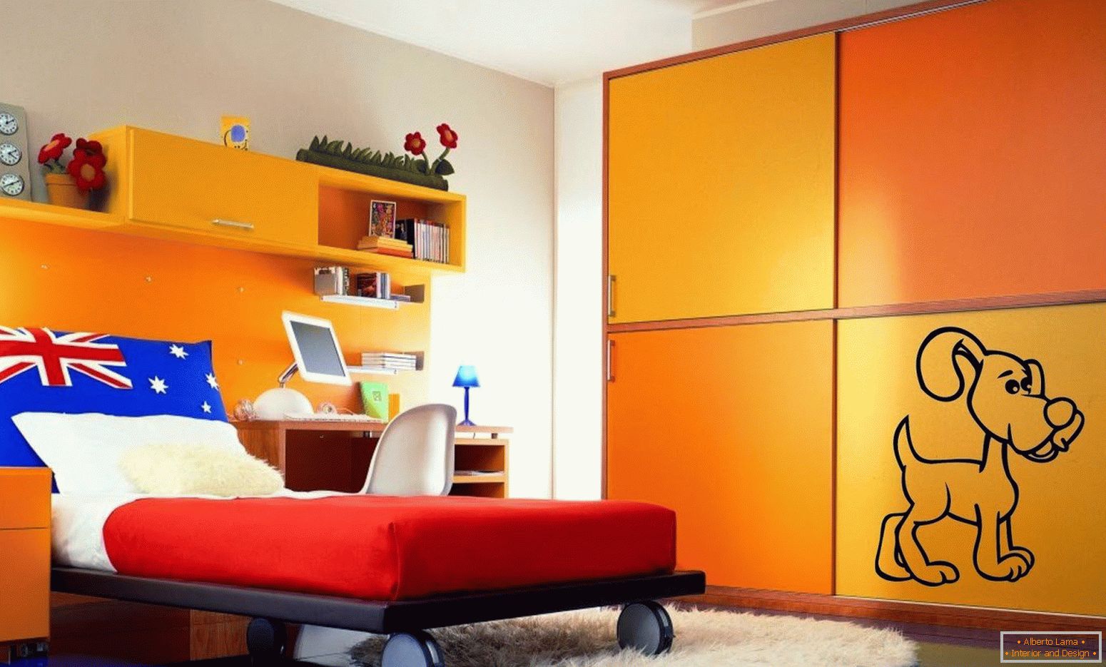 Меблі в помаранчевому кольорі