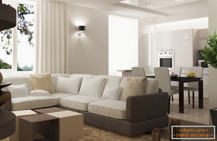 Лаконічний інтер'єр в стилі мінімалізм - правильний вибір для невеликої квартири.