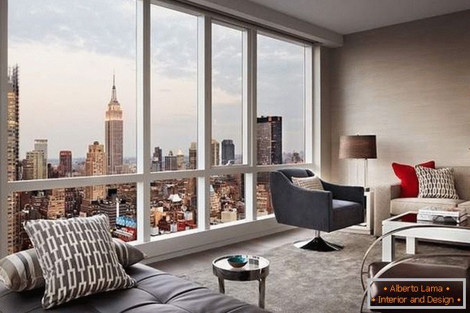 Квартира з панорамними вікнами - фото з красивим видом на місто
