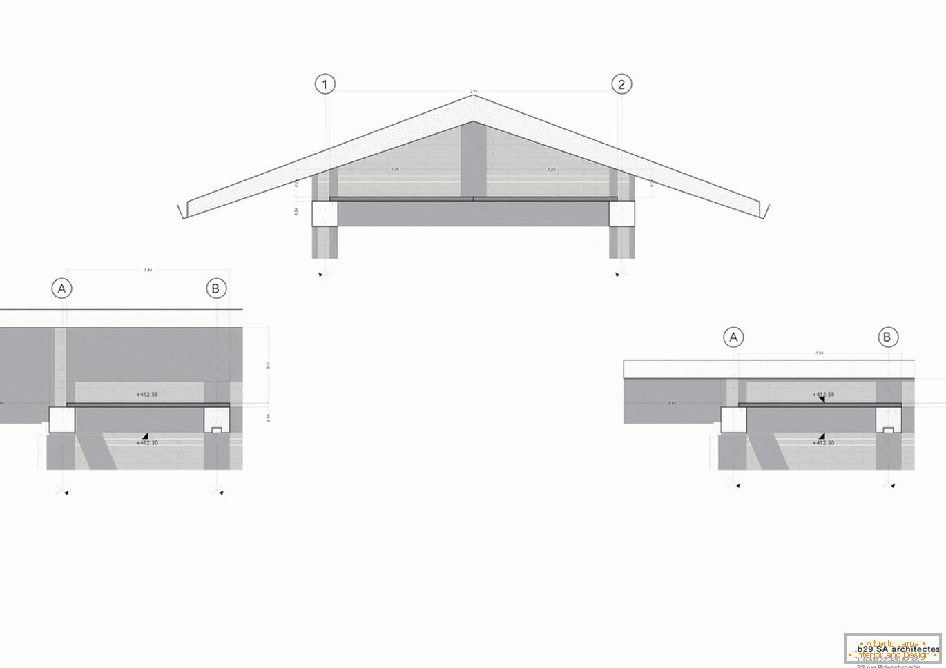 Схема кріплень гаража з навісом