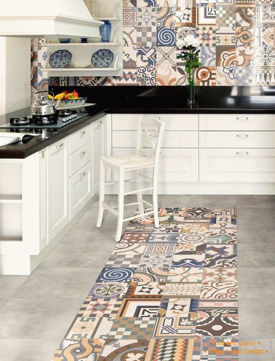 керамічна плитка для кухні на підлогу