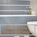 Поєднання кахлю і мозаїки в дизайні туалету
