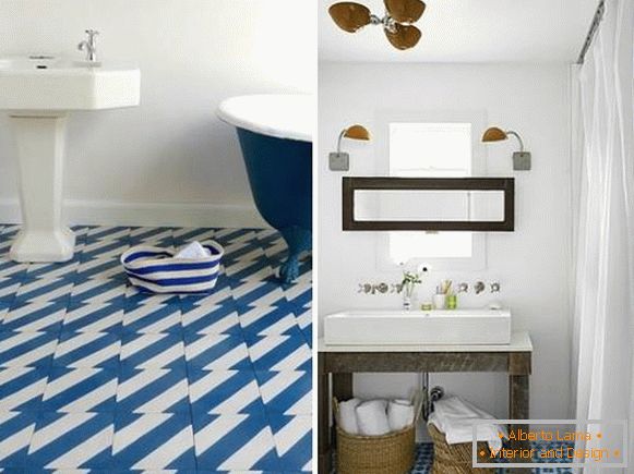 Модна плитка для ванної 2015: геометрические рисунки 