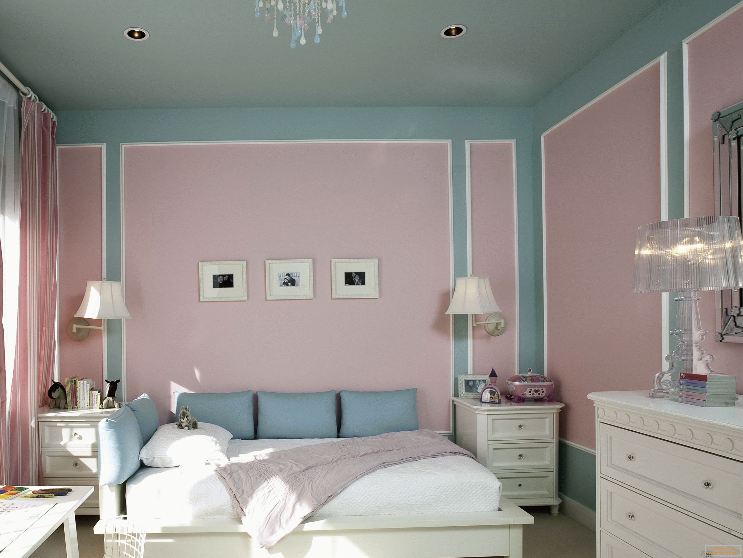Фарбовані стіни в спальні
