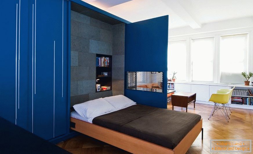 Розкладне ліжко в дизайні маленької квартири