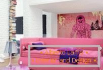 Приклади дизайну інтер'єру в рожевих тонах