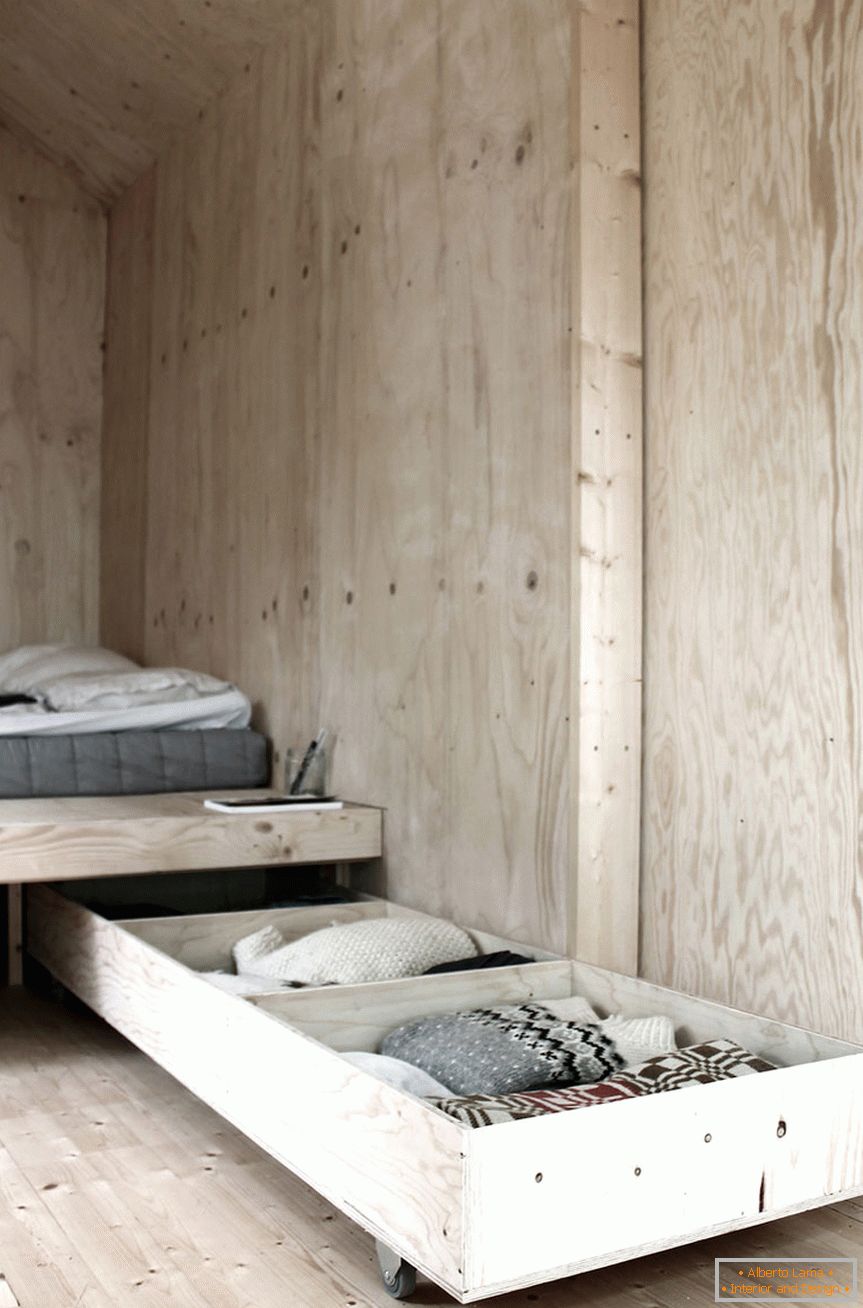 Спальня мини-дома Каюта Ermitage в Швеции