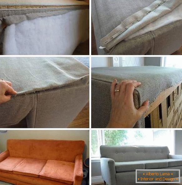 Ремонт і реставрація м'яких меблів - перетяжка дивана