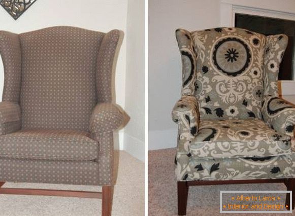 Реставрація м'яких меблів - перетяжка старого крісла
