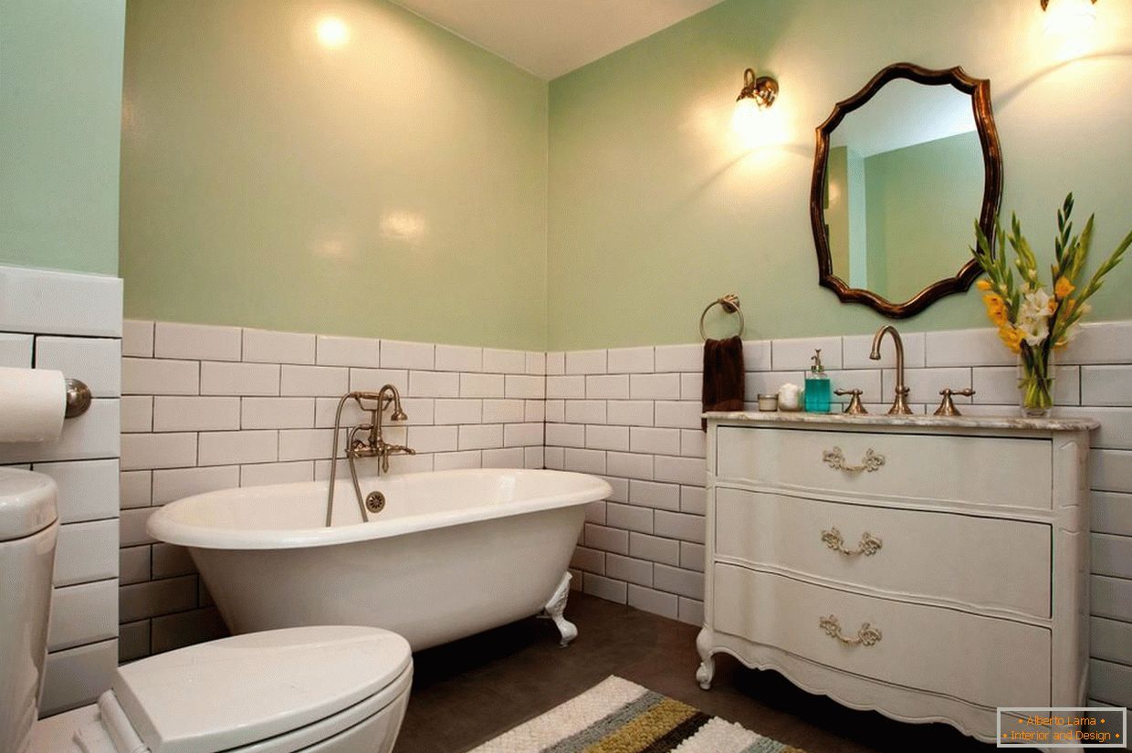 Ванна кімната в стиле ретро
