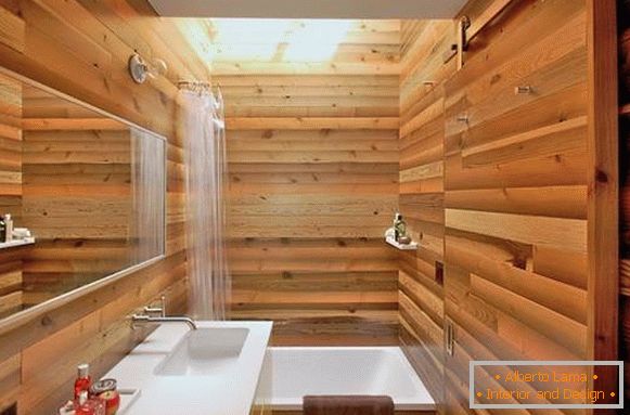 дерев'яна-обшивка-ванною