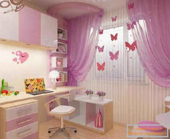 дизайн штор для дитячої кімнати для дівчинки, фото 7